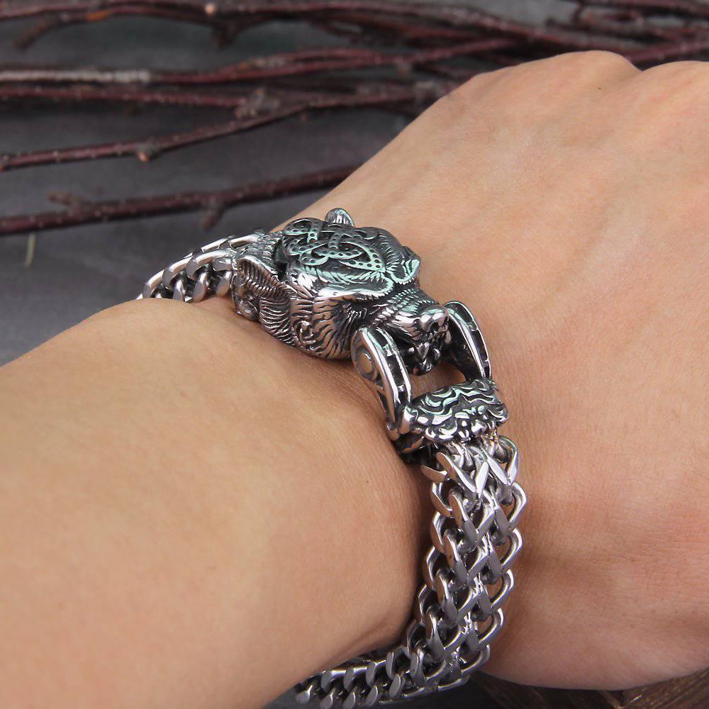 Berserker - Stainless Steel Bear Head Bracelet