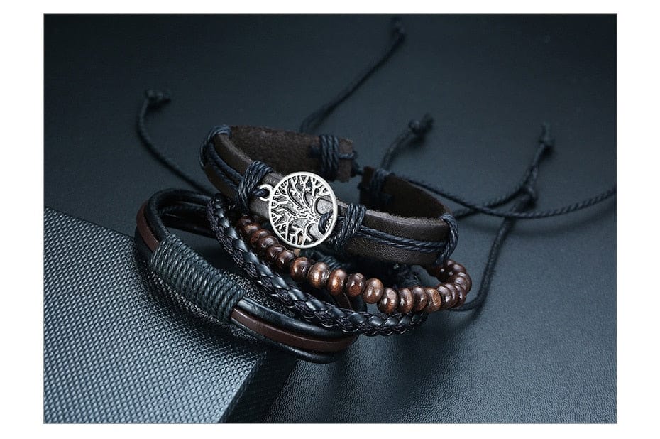 Yggdrasil - High Quality Leather Bracelet
